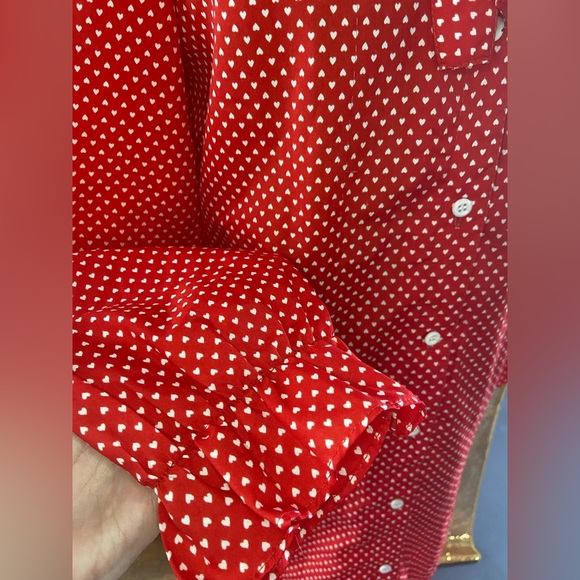 ❤️Leslie Fay - Red Heart Print Dress❤️ - Picture 3 of 5
